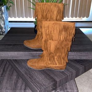 Suede Moccasin Boots